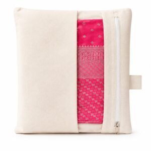 cotton canvas saree bag white image